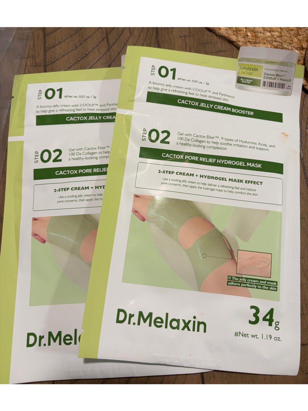 Dr Melaxin cactox Pore Relief 2-Step Hydrogel Mask – NWT 2pc set